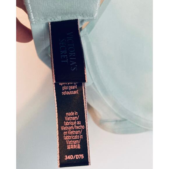 Victoria's Secret Push Up Bra Uplift Plunge Green 34D NWOT - Picture 7 of 9